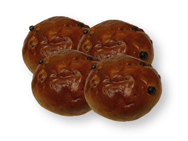 4 krentenbollen (100 punten)